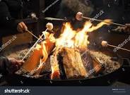 roasting marshmallows